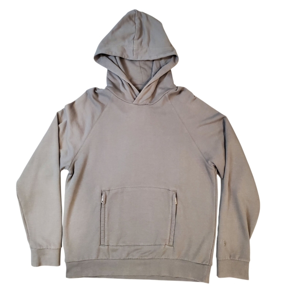 Club Monaco Hoodie Mens Size XLarge Gray Long Sleeve Zip Pocket Sweater